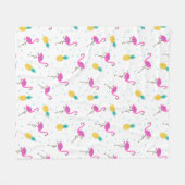 Neonflamingos Fleecedecke (Vorderseite (Horizontal))