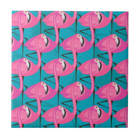 Neonflamingos Fliese (Vorderseite)