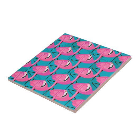 Neonflamingos Fliese (Seite)