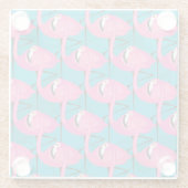 Neonflamingos Glasuntersetzer (Rückseite)
