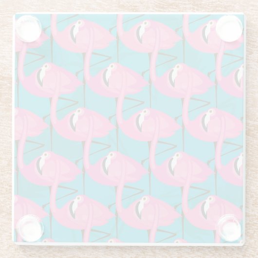 Neonflamingos Glasuntersetzer (Rückseite)