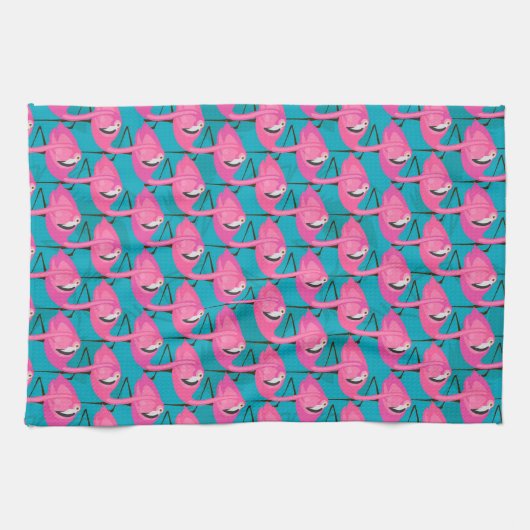 Neonflamingos Handtuch (Horizontal)