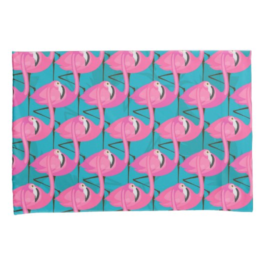 Neonflamingos Kissenbezug (Vorderseite-Rechts)