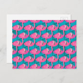 Neonflamingos Postkarte (Vorne/Hinten)