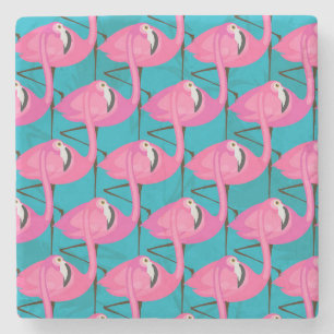 Neonflamingos Steinuntersetzer