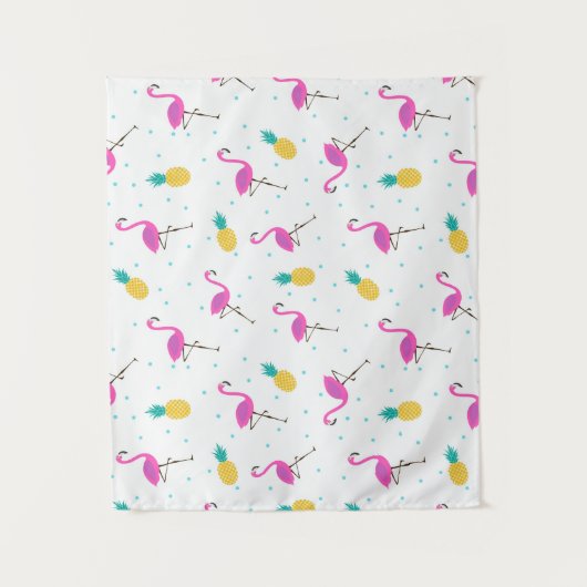 Neonflamingos Wandteppich (Vorderseite)