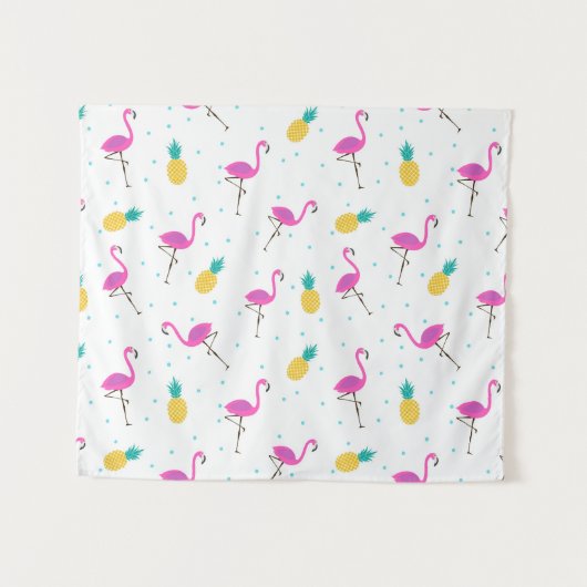 Neonflamingos Wandteppich (Vorderseite (Horizontal))