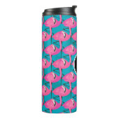 Neonflamingos zwei | addieren Ihre Initiale Thermosbecher (Nach links gedreht)