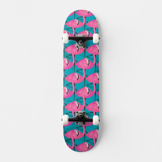 Neonflamingos zwei skateboard (Vorderseite)