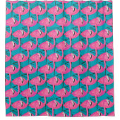 NeonFlamongos Duschvorhang (Vorderseite)