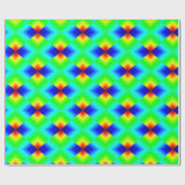 Neonformen auf Grün Geschenkpapier (Flach)