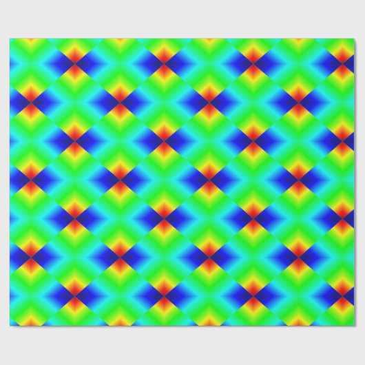 Neonformen auf Grün Geschenkpapier (Flach)