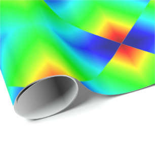 Neonformen auf Grün Geschenkpapier