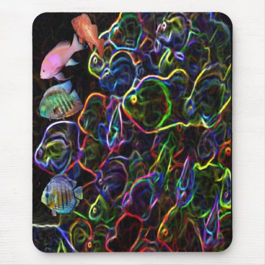 Neonfosm u. lebende Fische mousepad (Vorne)