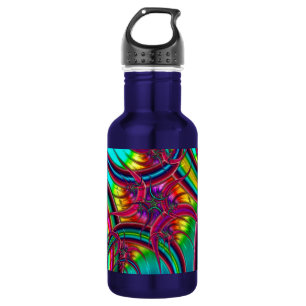 NeonFraktal Edelstahlflasche