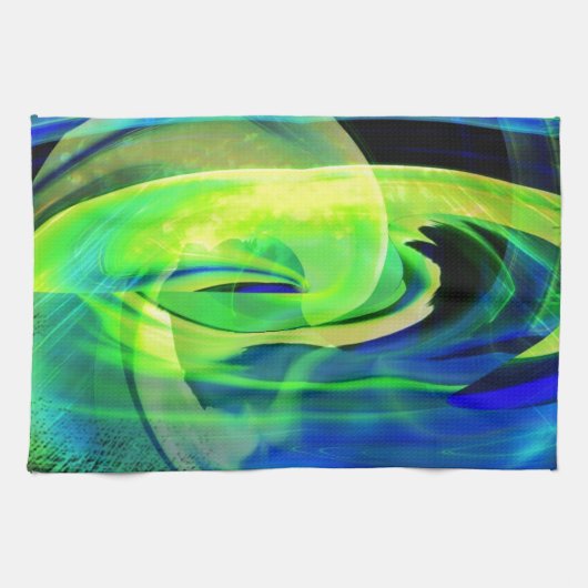 Neonfremde Landschaft Abstrakt Handtuch (Horizontal)