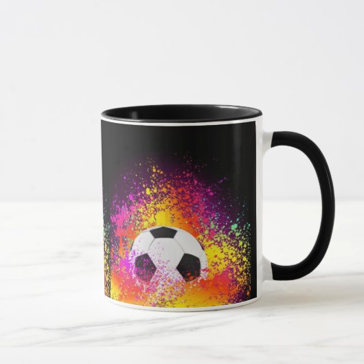 Neonfußball-Ball-Tasse Tasse (Rechts)