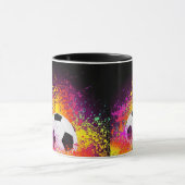 Neonfußball-Ball-Tasse Tasse (Zentrum)