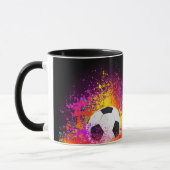 Neonfußball-Ball-Tasse Tasse (Links)