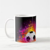 Neonfußball-Ball-Tasse Tasse (Links)