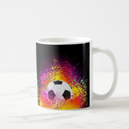 Neonfußball-Ball-Tasse Tasse (Rechts)