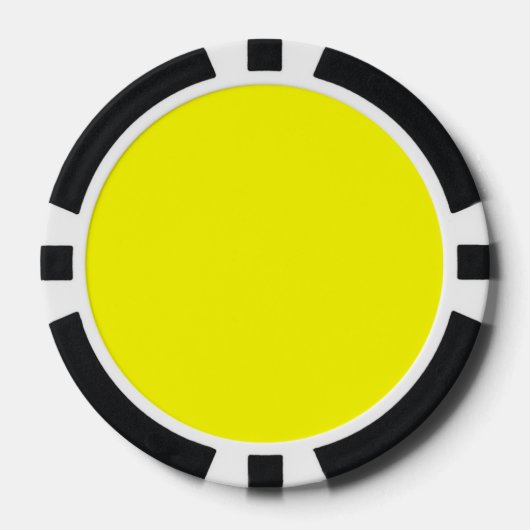 Neongelb einfarbig pokerchips (Vorderseite)