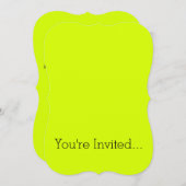 Neongelb, hohe Sichtbarkeit Einladung (Vorne/Hinten)