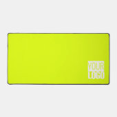 Neongelb - Logo hinzufügen Schreibtischunterlage (Vorderseite)