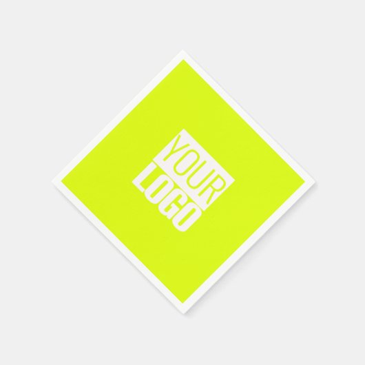 Neongelb - Logo hinzufügen Serviette (Ecke)