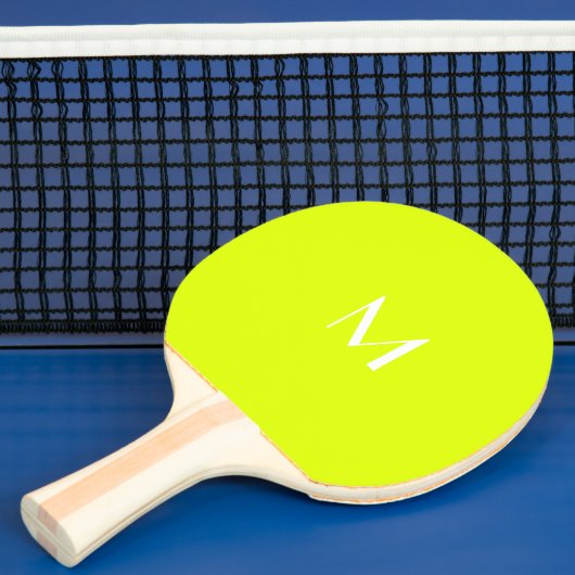 Neongelb - mit Monogramm Tischtennis Schläger (InSitu)