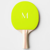 Neongelb - mit Monogramm Tischtennis Schläger (Vorderseite)