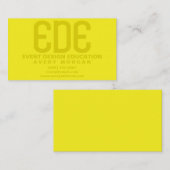 Neongelbe Minimal Visitenkarte (Vorne/Hinten)