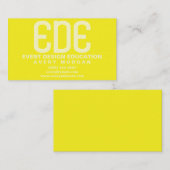 Neongelbe Minimal Visitenkarte (Vorne/Hinten)