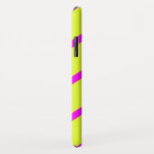 Neongelbe und lebhafte rosa Streifen Case-Mate iPhone Hülle (Hinten/Rechts)