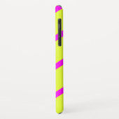 Neongelbe und lebhafte rosa Streifen Case-Mate iPhone Hülle (Hinten/Links)