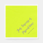 Neongelbe Vollfarbe - personalisiert Serviette (Vorderseite)