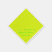 Neongelbe Vollfarbe Serviette (Ecke)