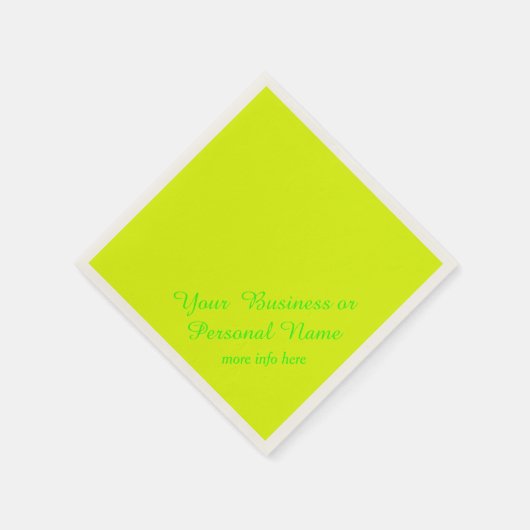 Neongelbe Vollfarbe Serviette (Ecke)