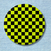 Neongelbes schwarzes Karton Vintag Button
