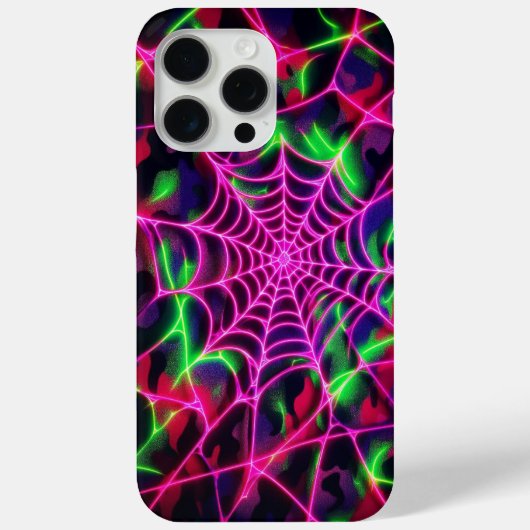 Neongewebe, Spinnennetzmuster, Tarnung Case-Mate iPhone Hülle (Rückseite)