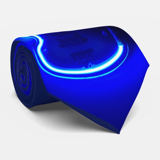 Neongitarre Krawatte (Gerollt)