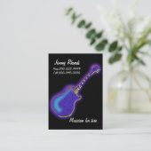 Neongitarre Visitenkarte (Stehend Vorderseite)