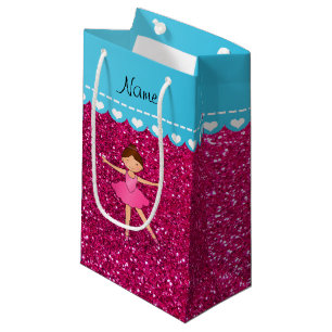 NeonGlitter des heißen Rosas der personalisierten Kleine Geschenktüte