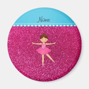 NeonGlitter des heißen Rosas der personalisierten Magnet