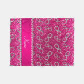 NeonGlitter des heißen Rosas der silbernen Fleecedecke (Vorderseite (Horizontal))