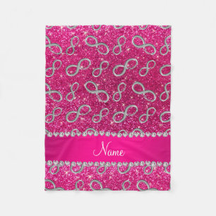 NeonGlitter des heißen Rosas der silbernen Fleecedecke