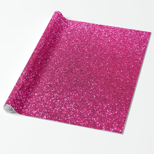 NeonGlitter des heißen Rosas Geschenkpapier (Ungerollt)