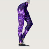 Neonglühen-geometrische Blume Blacklight Leggings (Rechts)