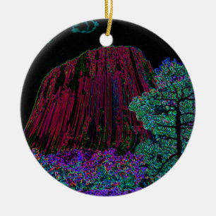 Neonglühen-Teufel-Turm Keramikornament