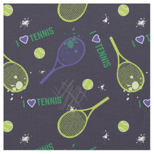 Neongreen I Liebe Tennis, kundenspezifische Fliese Stoff